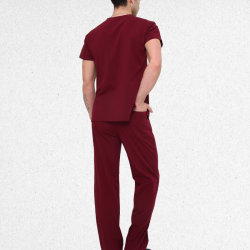 İkon BELİNDA Bordo Doktor Hemşire Likralı Erkek Takım, İkon Medikal | Doktor ve Hemşire Forması, Medikal Giyim