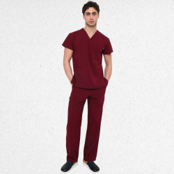 İkon LİNDA Bordo Doktor Hemşire  Likralı  Erkek Takım, İkon Medikal | Doktor ve Hemşire Forması, Medikal Giyim, Cerrahi Üniforma
