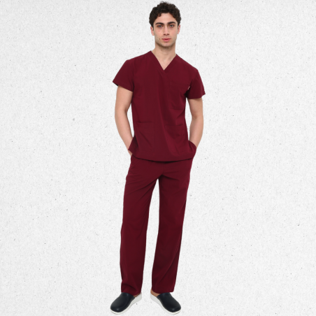 İkon LİNDA Bordo Doktor Hemşire  Likralı  Erkek Takım, İkon Medikal | Doktor ve Hemşire Forması, Medikal Giyim, Cerrahi Üniforma