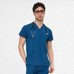 İkon LİNDA Petrol Mavisi Doktor Hemşire  Likralı  Erkek Takım,İkon Medikal | Doktor ve Hemşire Forması, Medikal Giyim