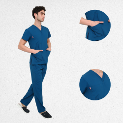 İkon LİNDA Petrol Mavisi Doktor Hemşire  Likralı  Erkek Takım,İkon Medikal | Doktor ve Hemşire Forması, Medikal Giyim